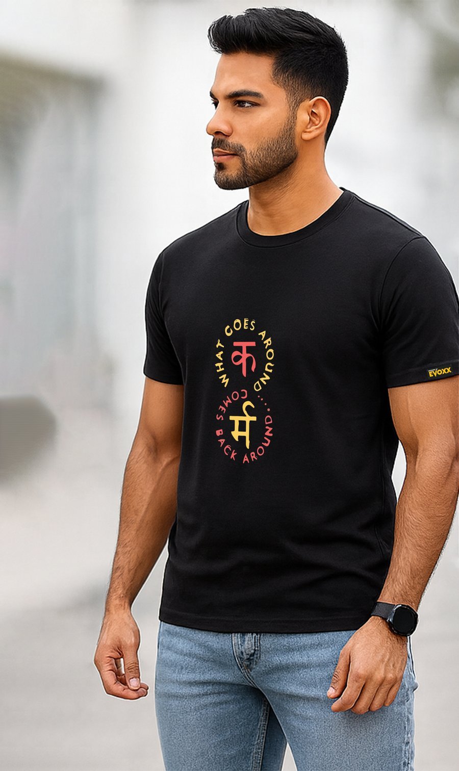 EVOXX Karma tee, black