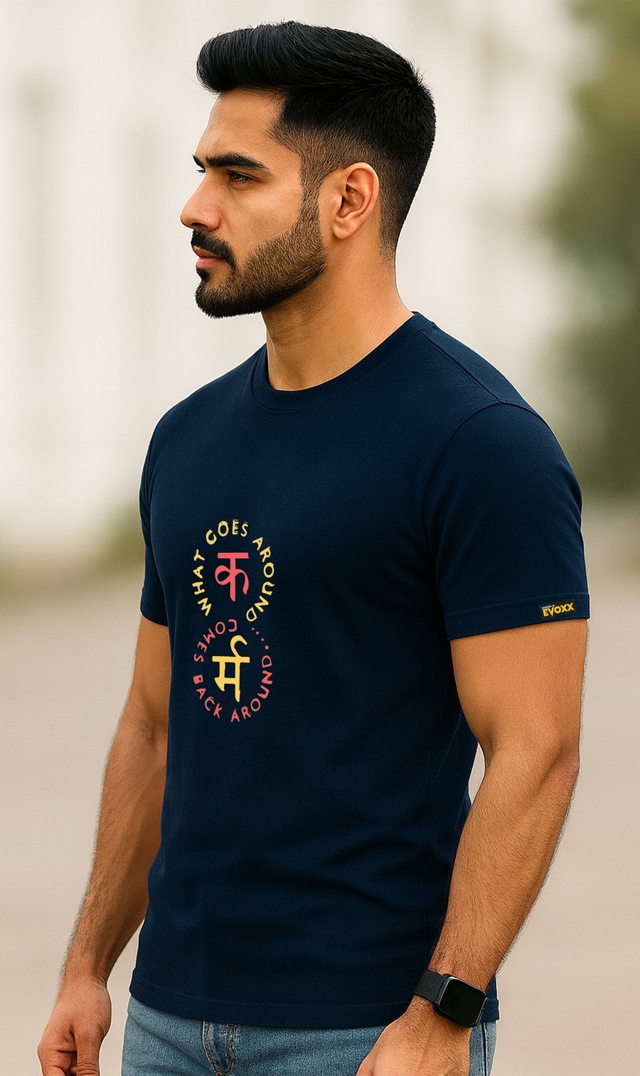 EVOXX Karma tee, blue