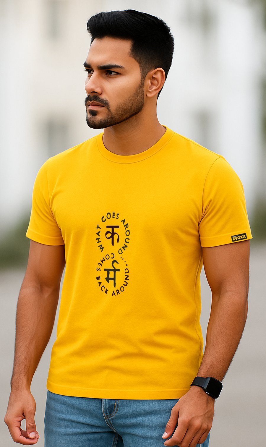 EVOXX Karma tee, yellow
